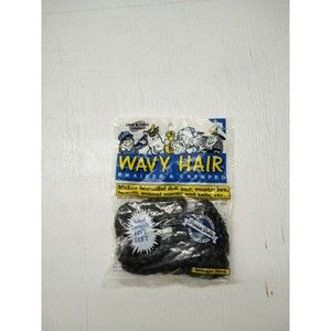 One & Only Creations Wavy Doll Hair- Black, Braided & Crimped. Vintage-1991-NIP